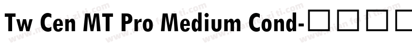 Tw Cen MT Pro Medium Cond字体转换
